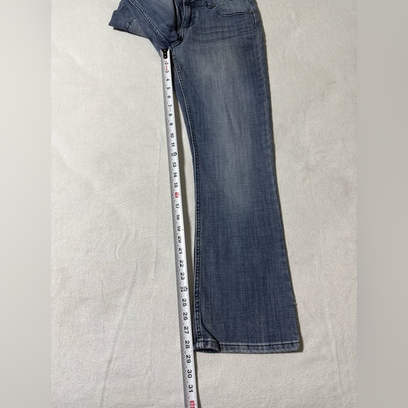 Wrangler Jeans Womens 5‎ Blue Bootcut Low Rise Medium Wash Stretch Western Denim - Picture 3 of 9